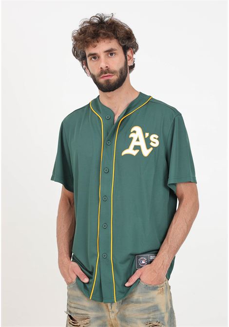 Men's Oakland Athletics MLB Core Foundation Green Short Sleeve Shirt Fanatics | 007N-2019-FZ-0IYDARK GREEN/YELLOW GOLD